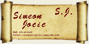 Simeon Jocić vizit kartica
